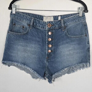 NWT Atlantis outlaws mid length‎ jean shorts by one teaspoon size 27